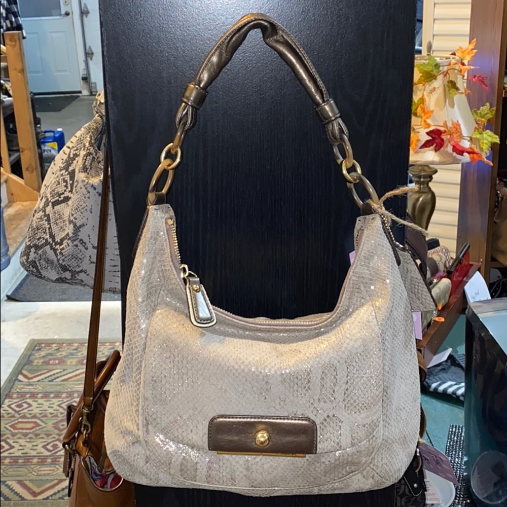 Coach Kristin Embossed Leather Hobo purse